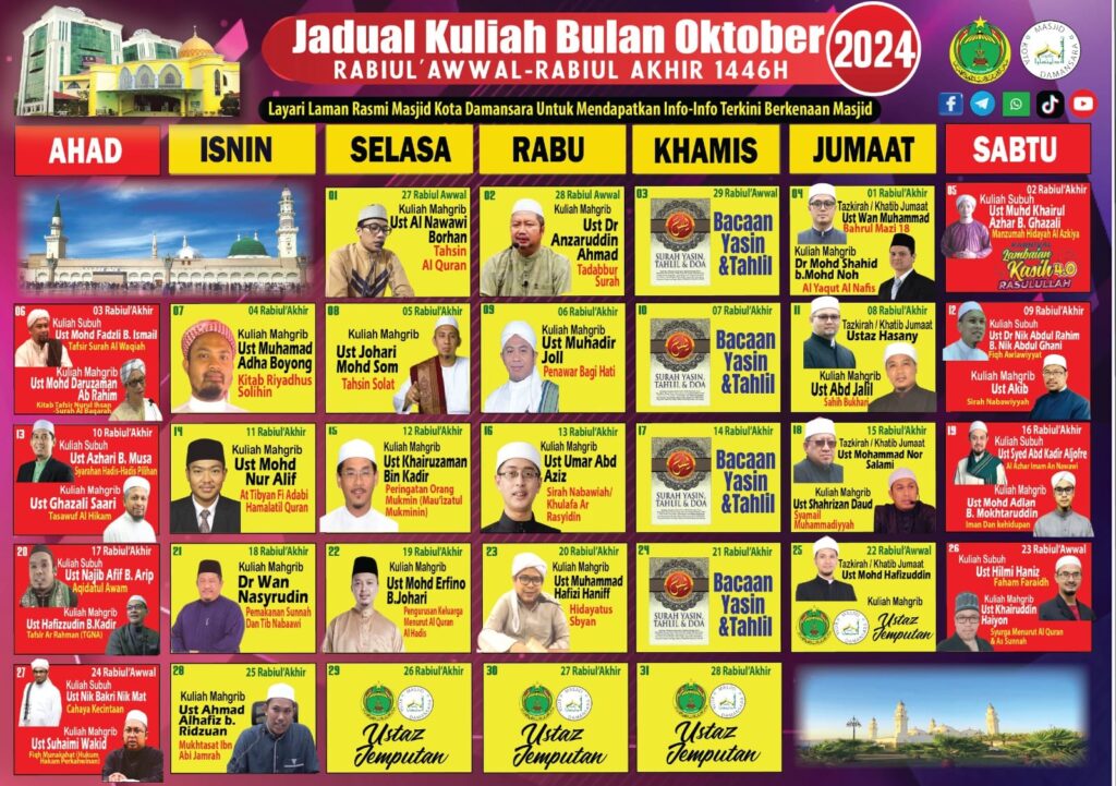 JADUAL KULIAH OKT 2024